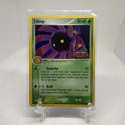Vintage Y2K Lileep #52 Pokemon Power Keepers Reverse Holo Card 2007 Authentic - Image 1