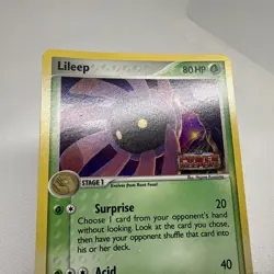 Vintage Y2K Lileep #52 Pokemon Power Keepers Reverse Holo Card 2007 Authentic - Image 5