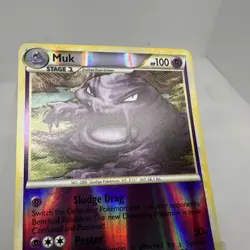 Vintage Y2K Muk Reverse Holo Pokemon Card #31 Authentic 2010 Undaunted - Image 3
