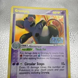 Pokemon EX Crystal Guardians Grumpig Reverse Holo Rare #20/100 2006 - Image 3