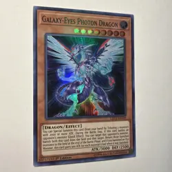 YUGIOH GALAXY-EYES PHOTON DRAGON LED3-EN039 1ST SUPER NM - Image 1