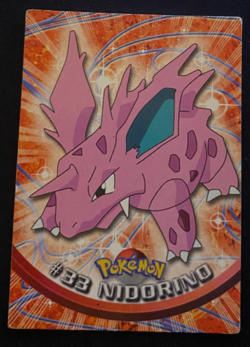Pokemon Nidorino #33 Non Holo Topps Pokemon Card Series 1 Blue Logo MP - Image 1