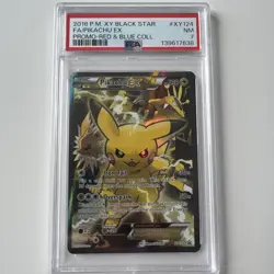 Pokemon Cards - Pikachu EX XY124 Red & Blue Coll. Black Star XY Promo | PSA 7 - Image 1