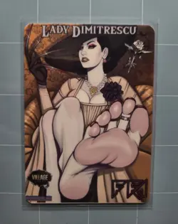 Alcina Dimitrescu Resident Evil Village Custom Glow Waifu Card Feet Fan Art 2 - Image 1