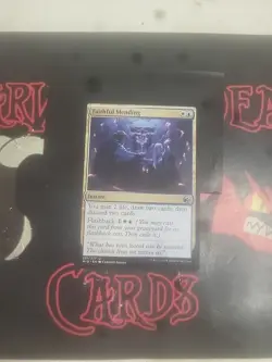 Magic The Gathering Midnight Hunt "Faithful Mending" 221/277 UNCOMMON NM - Image 1