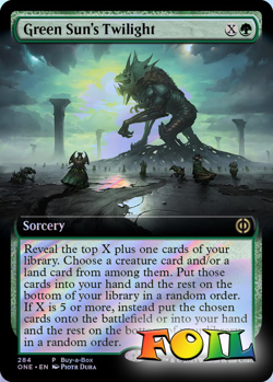 Green Sun's Twilight Extended Art MTG Buy-a-Box Promo 284 NP - Image 1