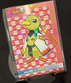 Rare Pokemon Shiny Full Art #178 Xatu Low Pop Cracked Ice Holo ⭐ - Image 1