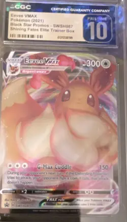 2021 Pokemon Eevee VMAX SWSH087 Black Star Promo CGC Pristine 10 Shining Fates - Image 1