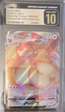 2021 Pokemon Eevee VMAX SWSH087 Black Star Promo CGC Pristine 10 Shining Fates - Image 2