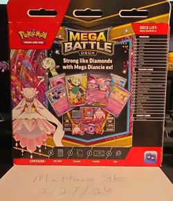 Pokemon TCG Mega Diancie ex Mega Battle Deck - SEALED New 2025 Release - Image 2