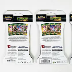 Pokemon Evolving Skies New Sealed Sleeved Blister Booster x4 Packs Full Art Set - Image 5