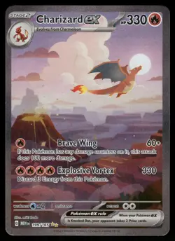 Charizard ex Special Illustration Rare NM 199/165 Scarlet & Violet 151 Pokemon - Image 1