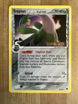 Tropius 23/101 Reverse Holo Rare- EX Dragon Frontiers Stamped - Pokemon Card LP - Image 1