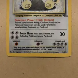 Pokemon TCG Snorlax 11/64 Jungle Holo Rare MP Condition - Image 3