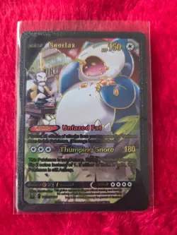 Pokemon Snorlax BLACK Foil Fan Art Card - 150 HP - TG10 - Image 1