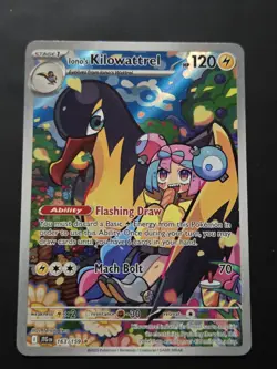 Pokemon TCG Iono's Kilowattrel Scarlet Violet Journey Together Card 163/159 - Image 1