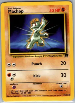 Machop 59/82 Non Holo Team Rocket - Pokemon Card - NM - Image 1