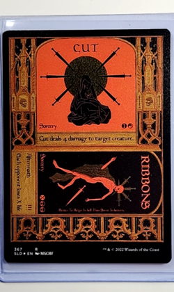 2022 MTG Magic The Gathering Secret Lair x MSCHF Foil Etched Gold Cut Ribbons - Image 1