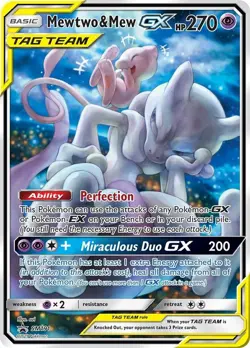 Mewtwo & Mew GX SM191 Sm Holo Pokemon TCG Trading Card - Image 1