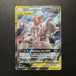 Mewtwo & Mew GX SM191 Sm Holo Pokemon TCG Trading Card - Image 2