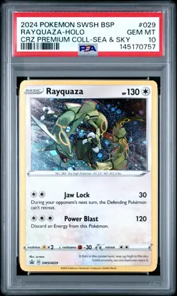 Pokemon Rayquaza SWSH029 Black Star Promo Sky & Sea Collection Psa10 - Image 1