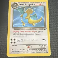 2000 Pokemon Team Rocket Dark Dragonite Non-Holo Lightly Played No. 22/82 - Image 1