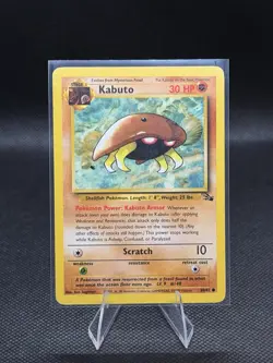 Pokemon TCG Fossil Kabuto #50/62 Unlimited Common Vintage 1999 LP/MP - Image 1