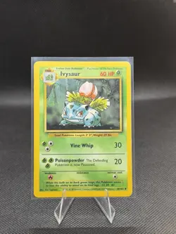 Pokemon TCG Base Set Ivysaur #30/102 Unlimited Uncommon Vintage 1999 LP/MP - Image 1