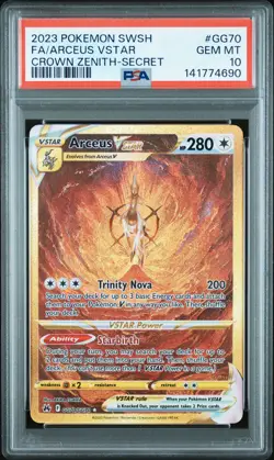 2023 POKEMON SWORD & SHIELD CROWN ZENITH SECRET FULL ART/ARCEUS VSTAR PSA 10 - Image 1