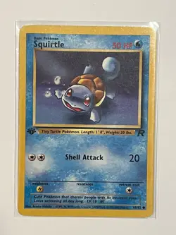 Pokemon TCG Squirtle 68/82 Team Rocket 1st Edition Non-Holo Regular E - Image 1