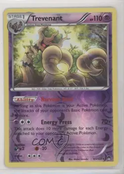 Trevenant Reverse Foil Pokemon XY Breakpoint #65 - Image 1