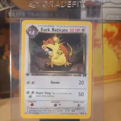 Pokemon Card - Dark Raticate 51/82 - Team Rocket 1st Edition Common WOTC - M/NM - Image 1