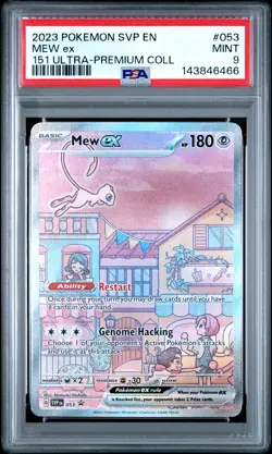 2023 POKEMON SVP EN-SV BLACK STAR PROMO 151 ULTRA-PREM COLL #053 MEW EX PSA 9 - Image 1