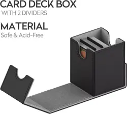MIXPOET Deck Box for MTG Commander Cards Trading Card Case with 2 Dividers Large - Image 3