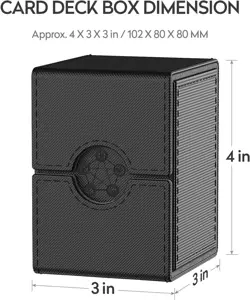 MIXPOET Deck Box for MTG Commander Cards Trading Card Case with 2 Dividers Large - Image 5