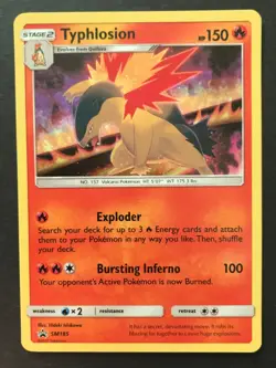 Typhlosion SM185 SM Sun & Moon PROMO Pokemon Card HOLO RARE Near Mint - Image 1