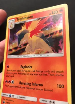 Typhlosion SM185 SM Sun & Moon PROMO Pokemon Card HOLO RARE Near Mint - Image 4
