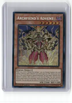 Archfiend's Advent BLTR-EN046 1st Edition Secret Rare Yugioh Card - Image 1