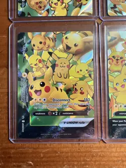 Pikachu V-Union [Set of 4] SWSH: Sword & Shield Promo Cards Holo - Image 5