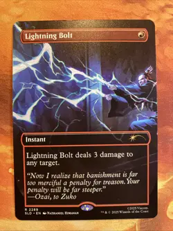 MTG Borderless Lightning Bolt Secret Lair X Avatar: The Last Airbender NM!! - Image 1