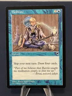 MTG - Magic The Gathering - Meditate - Tempest - NP/NM! - Image 1