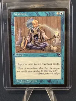 MTG - Magic The Gathering - Meditate - Tempest - NP/NM! - Image 3