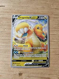 Pokemon Card Dragonite V SWSH154 2023 World Championships Black Star Promo - Image 1