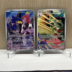 Pokemon TCG Destined Rivals Illustration Rare Lot Rocket’s Murkrow & Hydrapple - Image 1