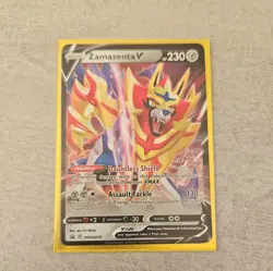 Pokemon Card Zamazenta V SWSH019 Black Star Promo Near Mint - Image 1