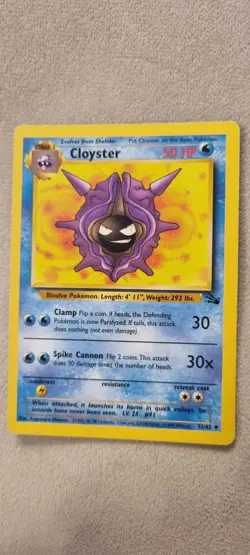 Cloyster - Pokemon TCG - MP - Uncommon - Fossil Set 32/62 - Image 1
