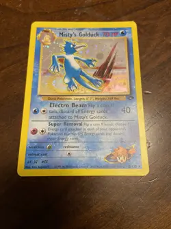 Misty's Golduck 12/132 Holo Rare Pokemon Gym Challenge MP - Image 1