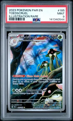 2023 Pokemon Par En-Paradox Rift #185 Toedscruel Illustration Rare PSA 9 - Image 1