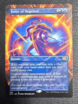 Force of Negation (Borderless) Double Masters 2022 Regular MTG NM Magic Card - Image 1
