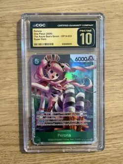 CGC Pristine 10 Perona (OP14-033) Super Rare card from "The Azure Sea's Seven - Image 1